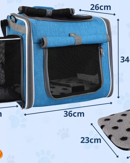 Wobell 4-in-1 nešiojamasis krepšys-kuprinė šunims ir katėms, automobilio sėdynė, iki 5,5 kg