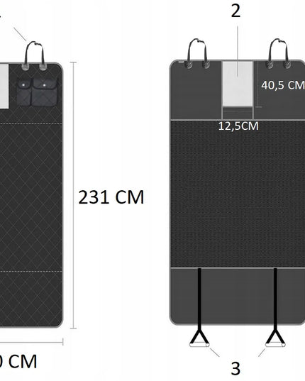 Wobell apsauginis automobilių bagažinės kilimėlis šunims, neslystantis, XL/XXL