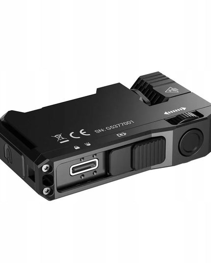 Wuben G5 Black 400 liumenų įkraunamas kišeninis EDC žibintuvėlis