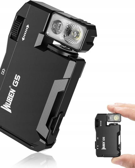Wuben G5 Black 400 liumenų įkraunamas kišeninis EDC žibintuvėlis