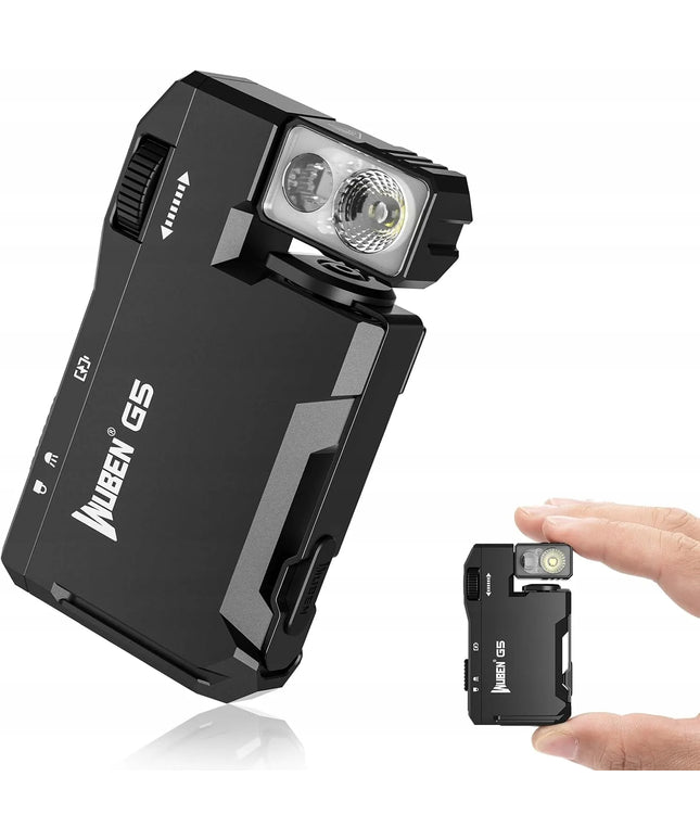 Wuben G5 Black 400 liumenų įkraunamas kišeninis EDC žibintuvėlis