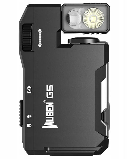 Wuben G5 Black 400 liumenų įkraunamas kišeninis EDC žibintuvėlis