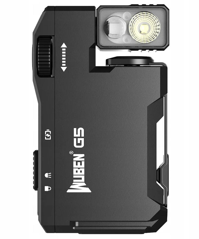 Wuben G5 Black 400 liumenų įkraunamas kišeninis EDC žibintuvėlis