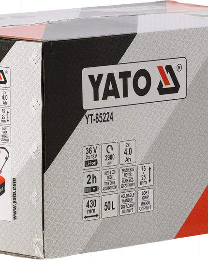 Yato akumuliatorinė vejapjovė 43 cm, 36 V (2x18 V), korpusas