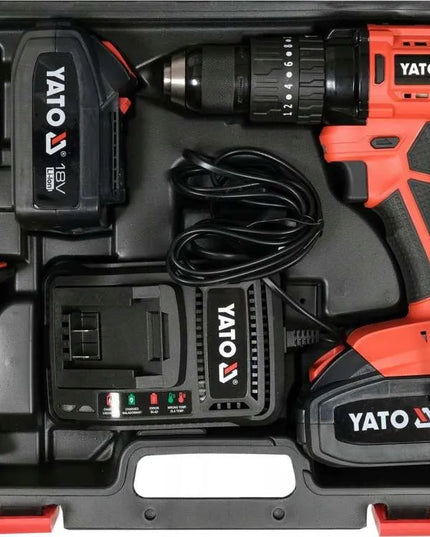 Yato smūginis gręžtuvas-suktuvas 18 V bešepetėlinis 75 Nm su lagaminu