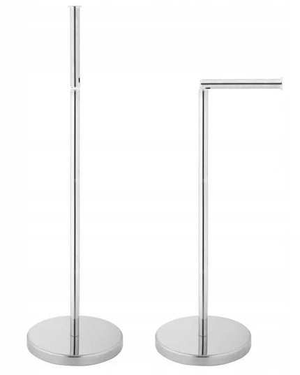 Yoka Home 2-in-1 tualetinio popieriaus stovas su laikikliu, sidabrinis, XXL