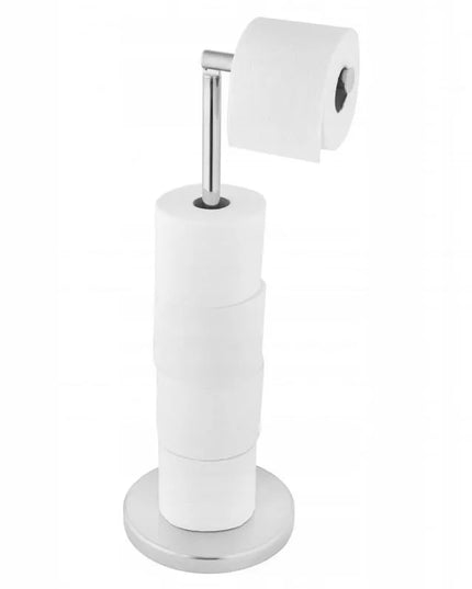 Yoka Home 2-in-1 tualetinio popieriaus stovas su laikikliu, sidabrinis, XXL