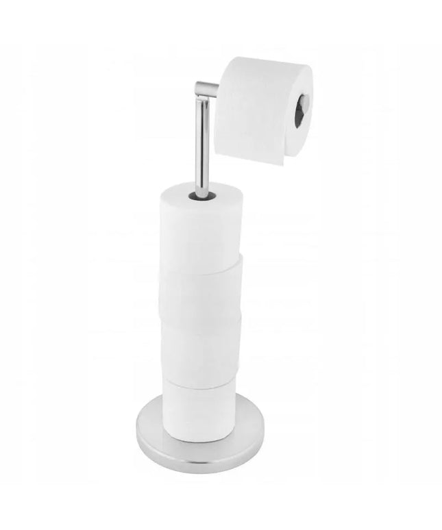 Yoka Home 2-in-1 tualetinio popieriaus stovas su laikikliu, sidabrinis, XXL