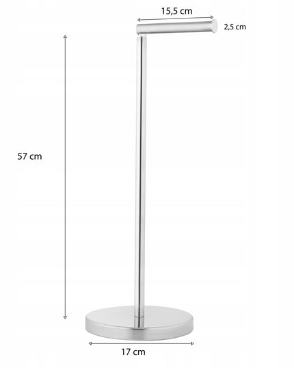 Yoka Home 2-in-1 tualetinio popieriaus stovas su laikikliu, sidabrinis, XXL