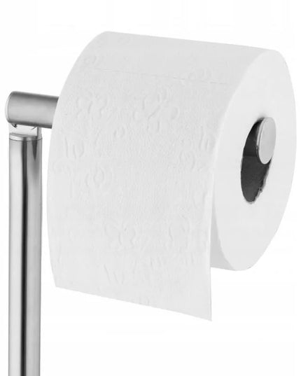 Yoka Home 2-in-1 tualetinio popieriaus stovas su laikikliu, sidabrinis, XXL