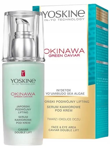YOSKINE OKINAWA GREEN CAVIAR kavinės serumas veidui po kremu 30 ml