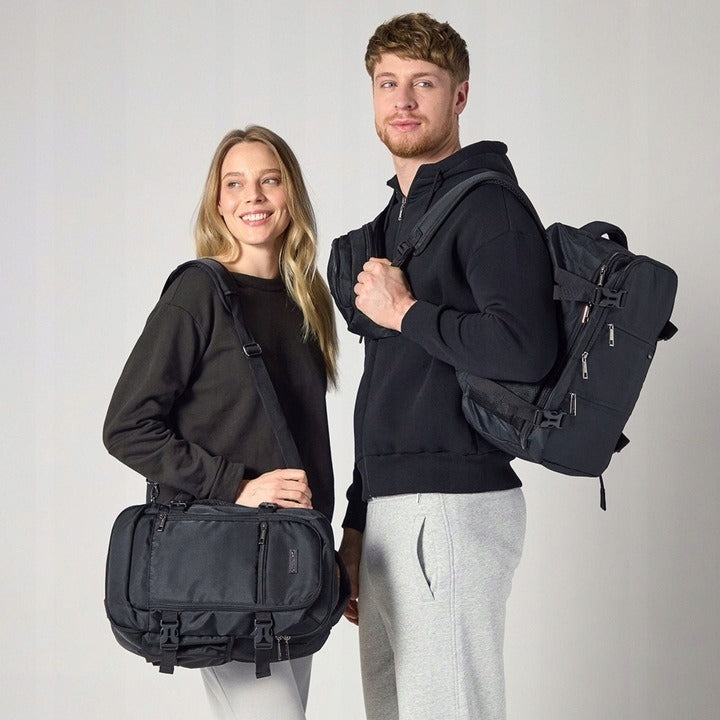 ZAGATTO juoda kelioninė kuprinė 40x25x20 cm – nemokamas rankinis bagažas į lėktuvą RYANAIR, Wizzair