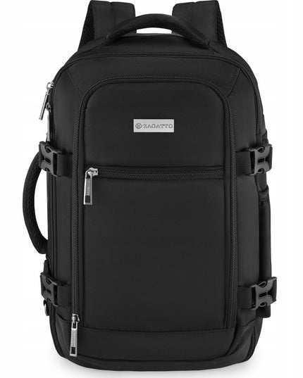 ZAGATTO juoda kelioninė kuprinė 40x25x20 cm – nemokamas rankinis bagažas į lėktuvą RYANAIR, Wizzair