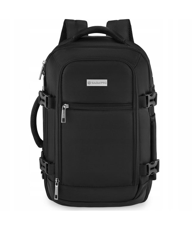 ZAGATTO juoda kelioninė kuprinė 40x25x20 cm – nemokamas rankinis bagažas į lėktuvą RYANAIR, Wizzair