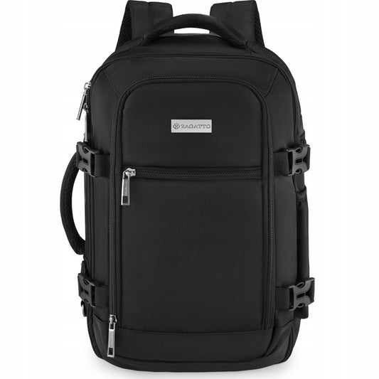 ZAGATTO juoda kelioninė kuprinė 40x25x20 cm – nemokamas rankinis bagažas į lėktuvą RYANAIR, Wizzair