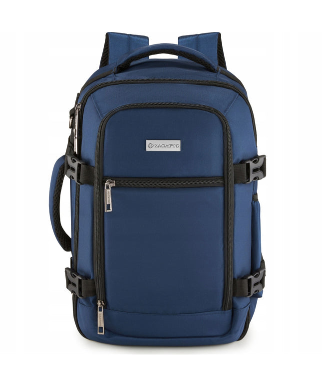 ZAGATTO mėlyna kelioninė kuprinė 40x25x20 cm – nemokamas rankinis bagažas į lėktuvą RYANAIR, Wizzair, modelis ZG921