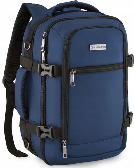 ZAGATTO mėlyna kelioninė kuprinė 40x25x20 cm – nemokamas rankinis bagažas į lėktuvą RYANAIR, Wizzair, modelis ZG921