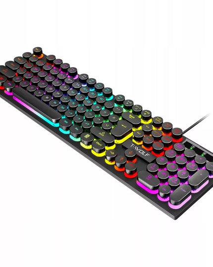 Žaidėjų rinkinys T-WOLF TF270: klaviatūra ir pelė su RGB LED apšvietimu
