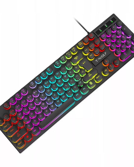 Žaidėjų rinkinys T-WOLF TF270: klaviatūra ir pelė su RGB LED apšvietimu