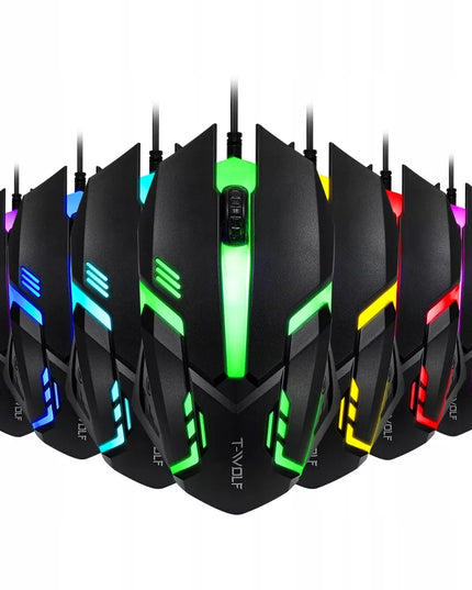 Žaidėjų rinkinys T-WOLF TF270: klaviatūra ir pelė su RGB LED apšvietimu