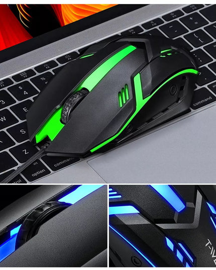 Žaidėjų rinkinys T-WOLF TF270: klaviatūra ir pelė su RGB LED apšvietimu