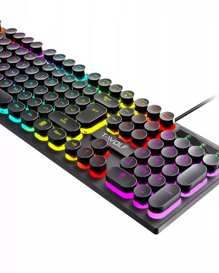 Žaidėjų rinkinys T-WOLF TF270: klaviatūra ir pelė su RGB LED apšvietimu