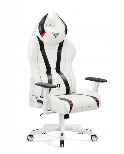 Žaidimų kėdė Diablo X-Horn 2.0 Normal, balta-juoda, odos imitacija