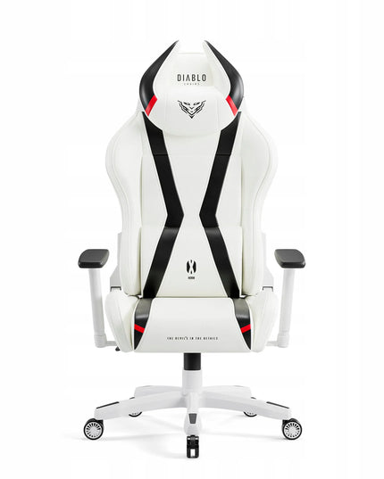 Žaidimų kėdė Diablo X-Horn 2.0 Normal, balta-juoda, odos imitacija