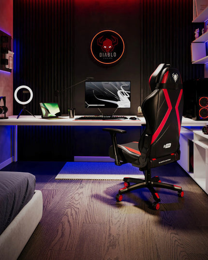 Žaidimų kėdė Diablo X-Horn 2.0 Normal Size, juoda ir raudona