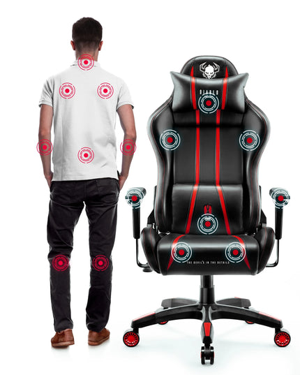 Žaidimų kėdė Diablo X-One 2.0, Normal Size: juoda-raudona