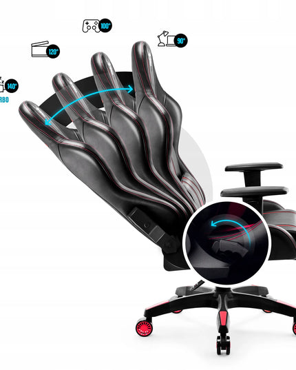Žaidimų kėdė Diablo X-One 2.0, Normal Size: juoda-raudona