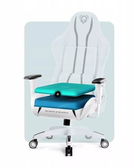 Žaidimų kėdė iš dirbtinės odos DIABLO X-One 2.0 Normal Size: balta-juoda