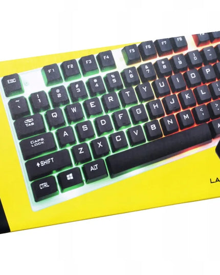 Žaidimų klaviatūros ir pelės rinkinys T-WOLF TF230 su LED RGB apšvietimu