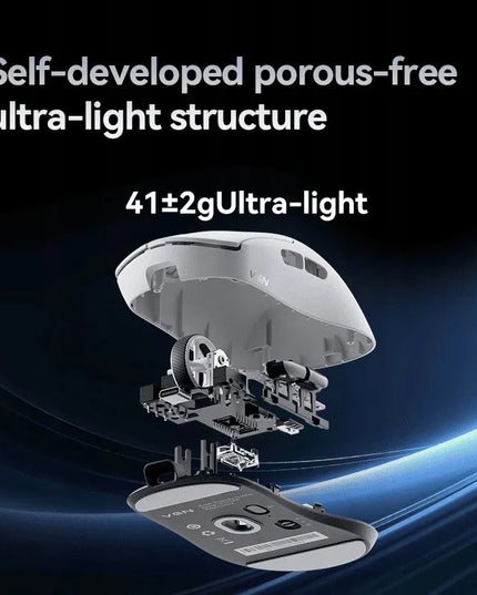 Žaidimų pelė VGN Y2 PRO Wireless, lengva 41 g, balta, PAW3395 belaidė
