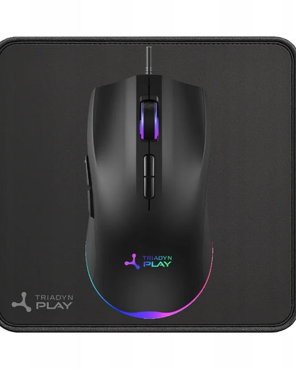 Žaidimų rinkinys mechaninė klaviatūra BlueSW + pelė + RGB kilimėlis TRIADYN