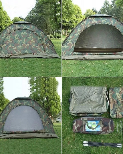 Žalias kempingo palapinės modelis 2-3 asmenims 210x150 cm