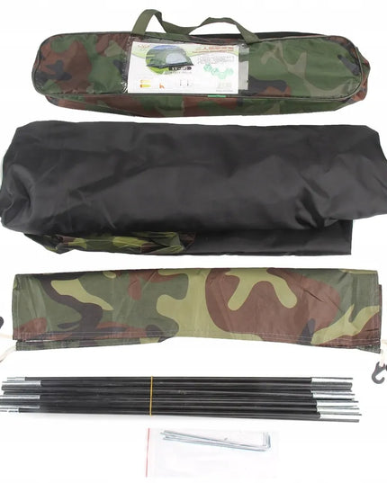Žalias kempingo palapinės modelis 2-3 asmenims 210x150 cm