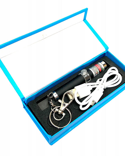 Žalias lazerinis žaislas katėms su USB įkraunama baterija