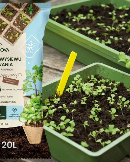 Žemė sėjimui ir pikiavimui KALINOVA, 20L su kokoso pluoštu ir perlitu