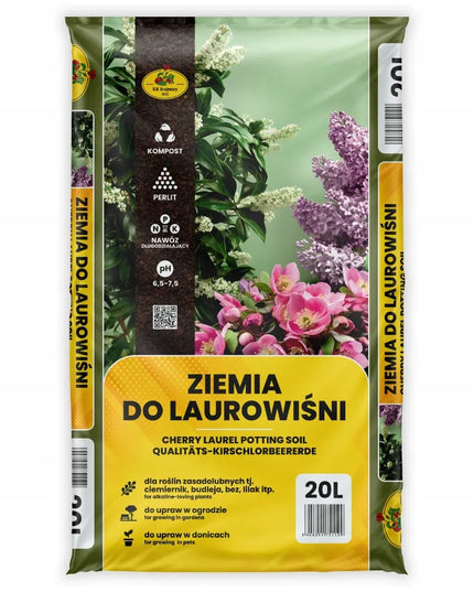 Žemė substratas lauravyšnėms, alyvoms, buksmedžiams (trąšos, perlitas, kompostas, žievė) 20 l