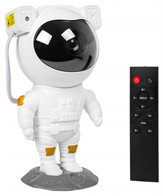 Žvaigždžių projektorius astronautas – naktinė lemputė vaikams su nuotoliniu valdymu