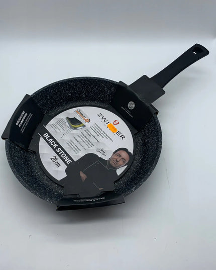 ZWIEGER granitinė keptuvė BLACK STONE 28 cm indukcinėms ir dujinėms viryklėms su GREBLON danga