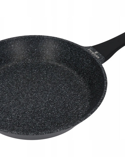 ZWIEGER granitinė keptuvė BLACK STONE 28 cm indukcinėms ir dujinėms viryklėms su GREBLON danga
