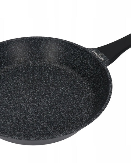 ZWIEGER granitinė keptuvė BLACK STONE 28 cm indukcinėms ir dujinėms viryklėms su GREBLON danga