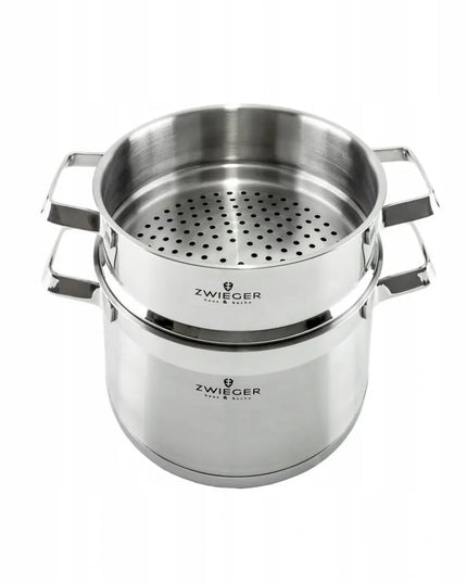 ZWIEGER KLASSIKER puodų rinkinys, 11 dalių, nerūdijantis plienas INOX, tinka dujinėms ir indukcinėms viryklėms