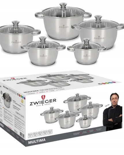 Zwieger Multima puodų rinkinys 10 dalių, nerūdijantis plienas