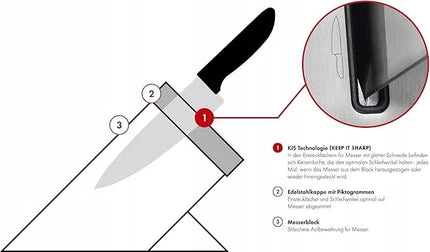 Zwilling Four Star peilių rinkinys, 7 dalių, su savaime galandamu stovu