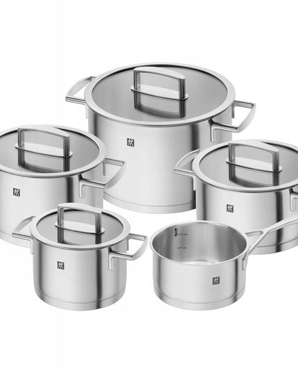Zwilling Vitality puodų rinkinys, 9 dalių, nerūdijantis plienas, sidabrinis