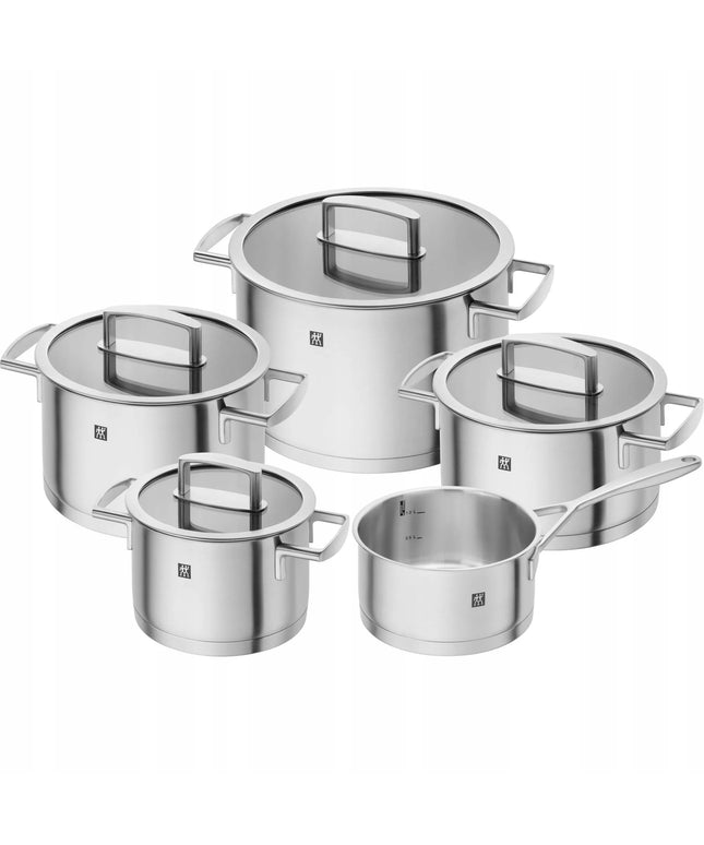 Zwilling Vitality puodų rinkinys, 9 dalių, nerūdijantis plienas, sidabrinis