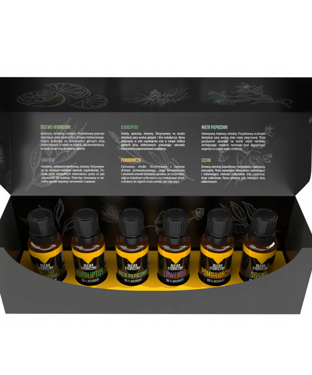 Eterinių aliejų rinkinys 6 vnt. 100% natūralūs